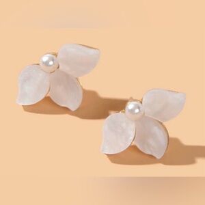 Pearl Petal Earrings